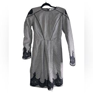 NWT Valentina Shah houndstooth lace‎ long sleeve dress